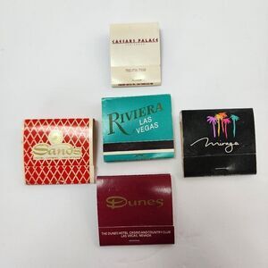 Lot Of 5 Vintage Lead Vegas Casino Matchbooks